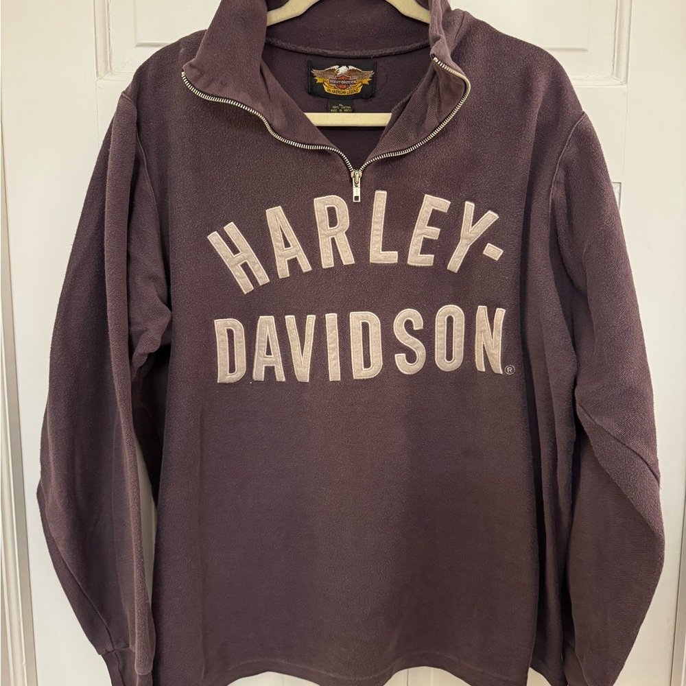 Harley-Davidson Purple Zip Up 100% soft cotton